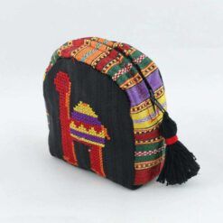 Embroidered purse with camel motif